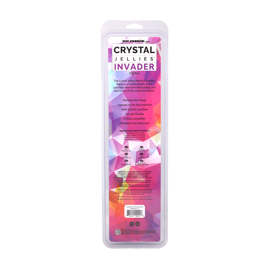 Invader - Fantasy Dildo - 8.5 / 21,6 cm - Clear - Image 3