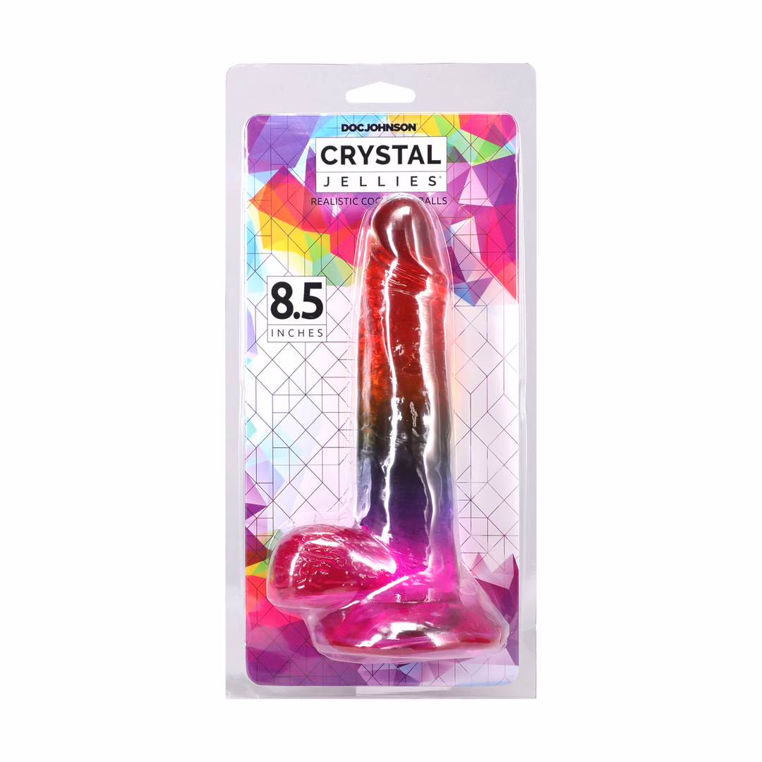 Realistic Cock with Balls – 8.5 / 21,6 cm – Rainbow – 2 Realistic Cock with Balls - 8.5 / 21,6 cm - Rainbow - 2