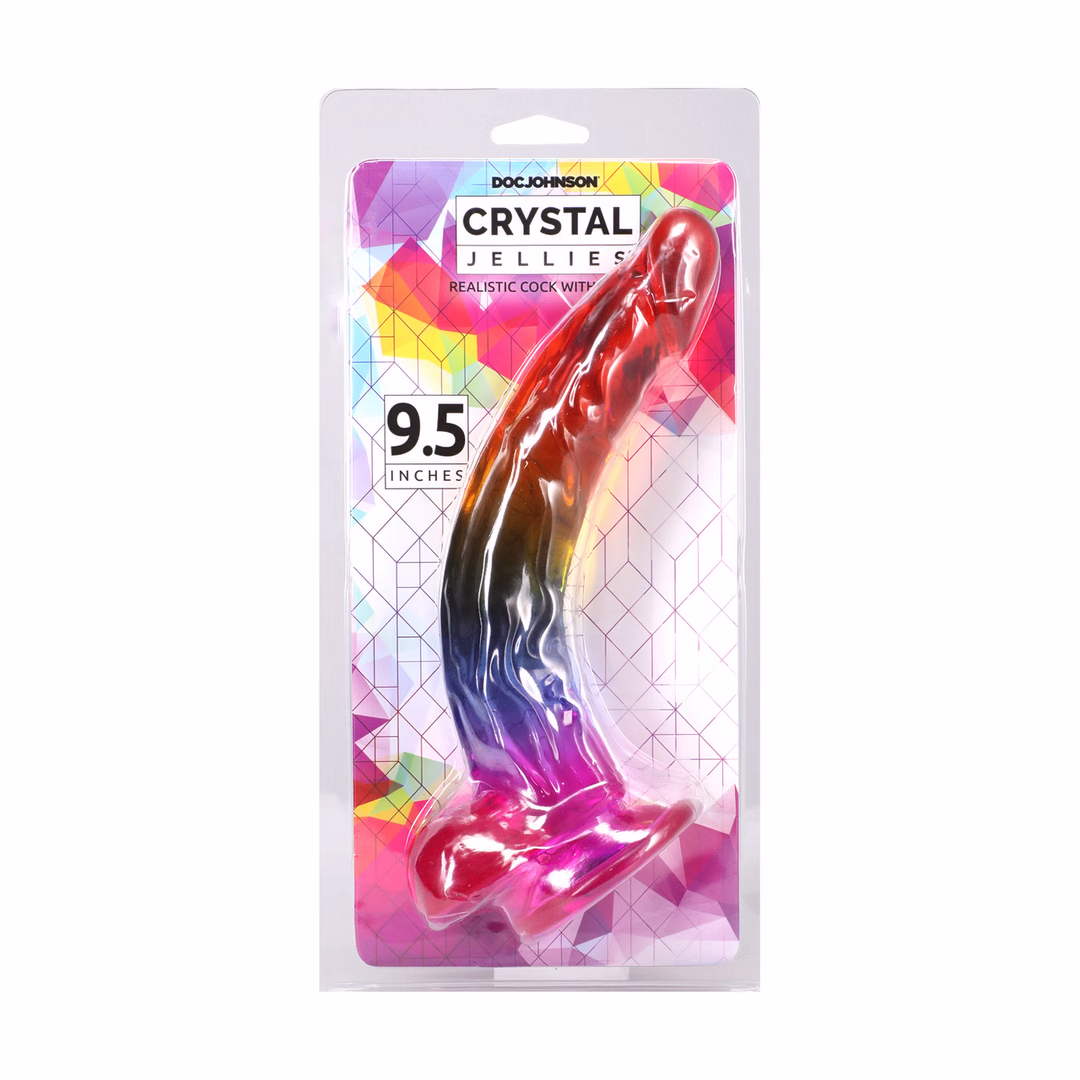Realistic Cock with Balls – 9.5 / 24,1 cm – Rainbow – 2 Realistic Cock with Balls - 9.5 / 24,1 cm - Rainbow - 2
