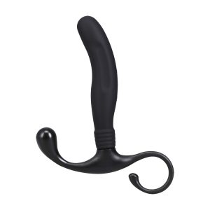 Smooth Silicone Prostate Massager - Black
