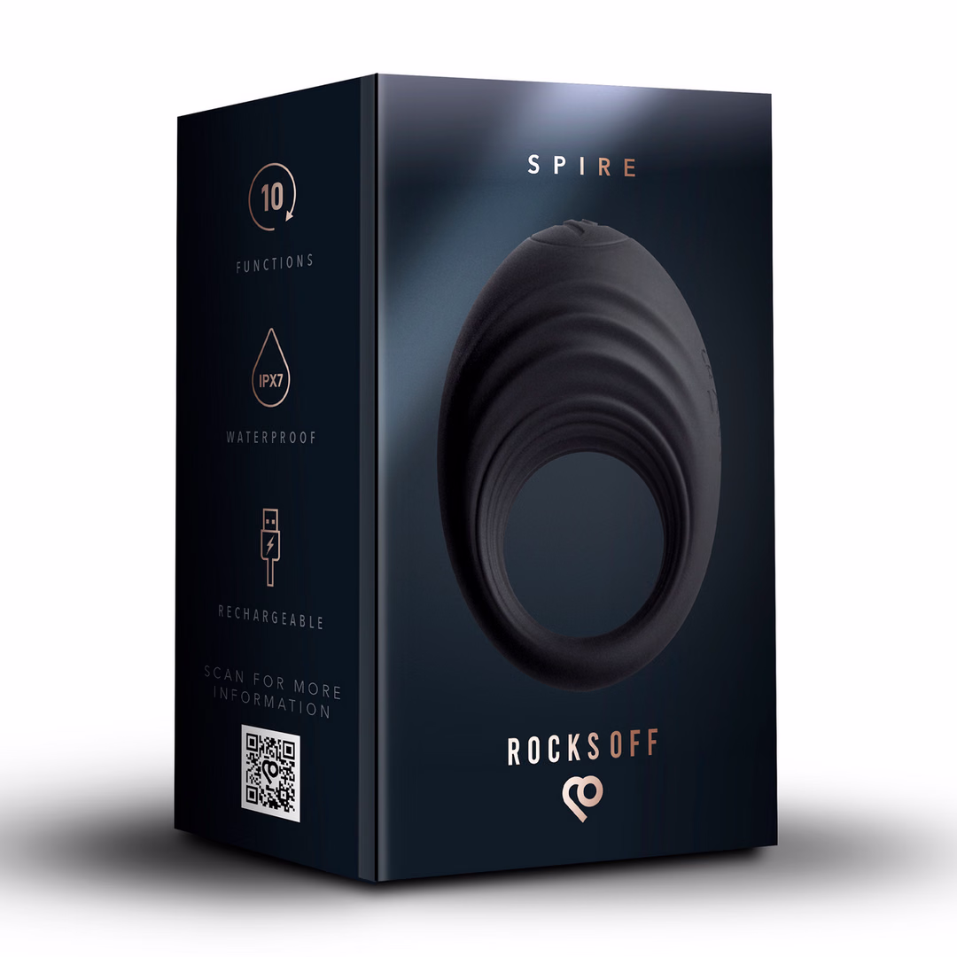 Spire - Vibrating Cockring - Black - 2