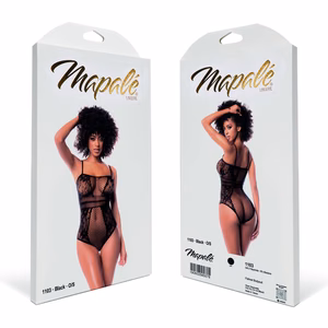 Fishnet Bodysuit - One Size - Black - 2
