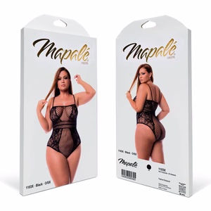 Fishnet Bodysuit - Queen Size - Black - 2