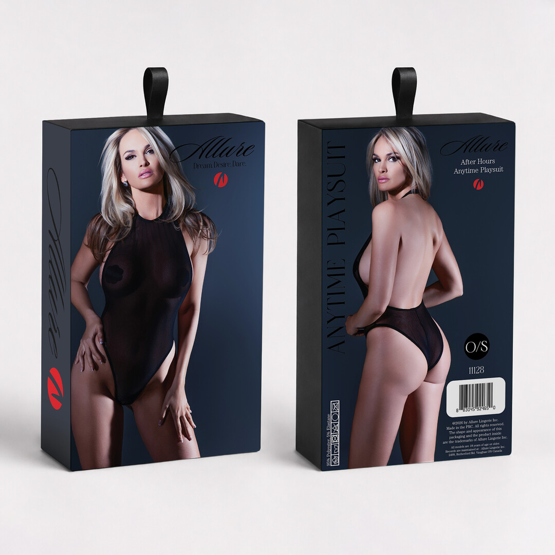 After Hours Anytime Playsuit - Halter Teddy - One Size - Black - Image 2