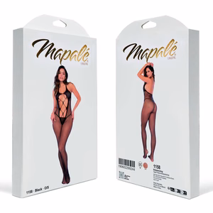 Open Fishnet Bodystocking - One Size - Black - 2