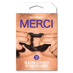 The Paradox - Silicone/Metal Cock Ring - 35mm - Black - 2