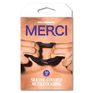 The Paradox - Silicone/Metal Cock Ring - 50mm - Black - 2