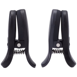 Vibro Grippers - Vibrating Nipple Clamps with Case - Black