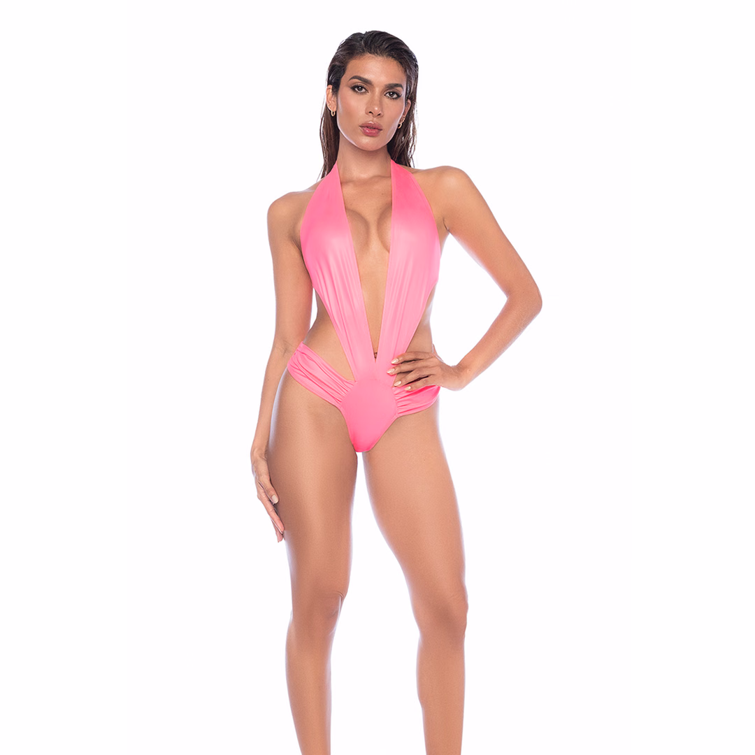 Bodysuit - S/M - Wet Look Pink