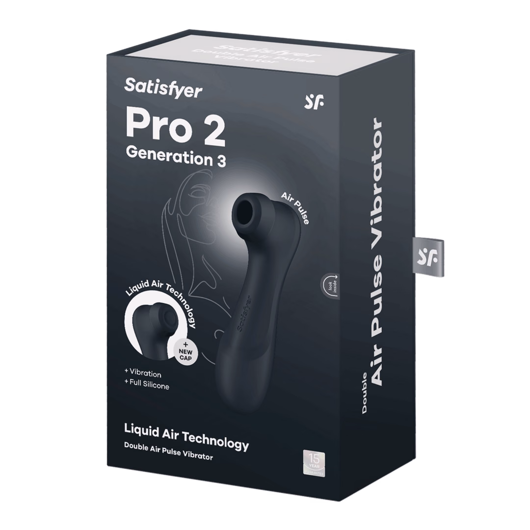Pro 2 Generation 3 - Double Air Pulse Vibrator - Liquid Air - Black - 2