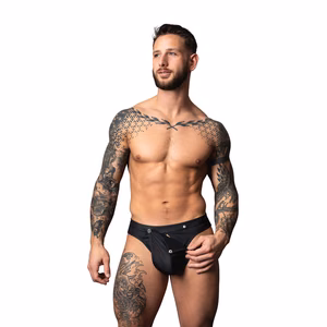 Snap Off Thong - L/XL - Black