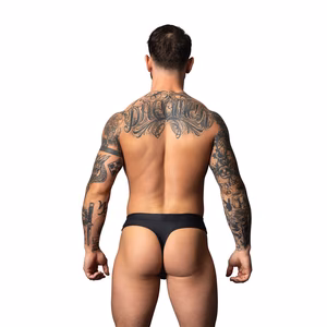 Snap Off Thong - S/M - Black - 2