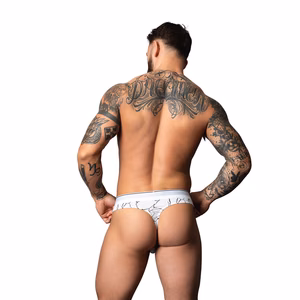 Thong – S/M – White Marble – 2 Thong - S/M - White Marble - 2