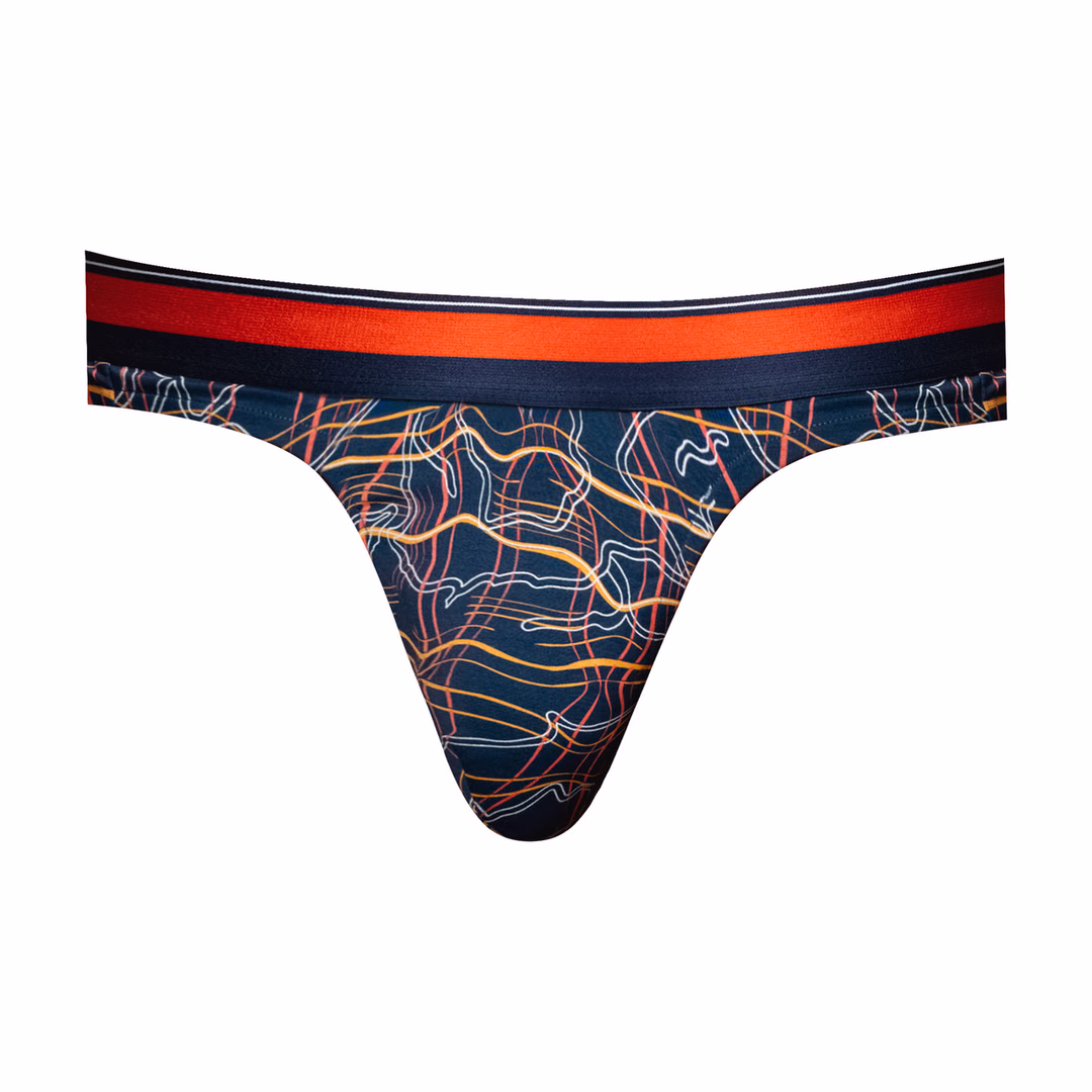 Thong - L/XL - Navy Marble - 3