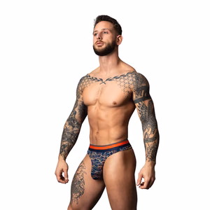 Thong - S/M - Navy Marble