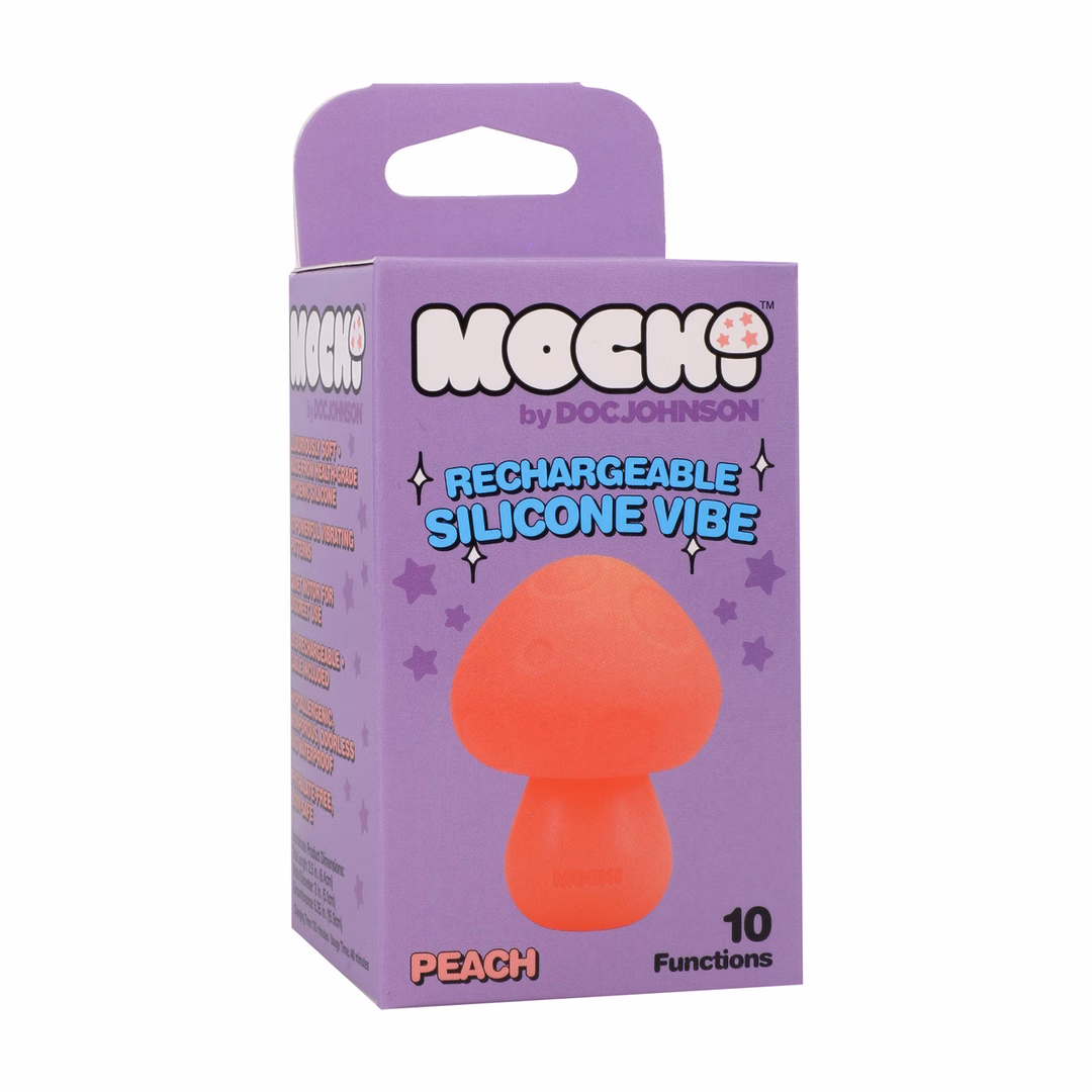 Mushroom Vibe - Rechargeable Silicone Vibrator - Peach - 2