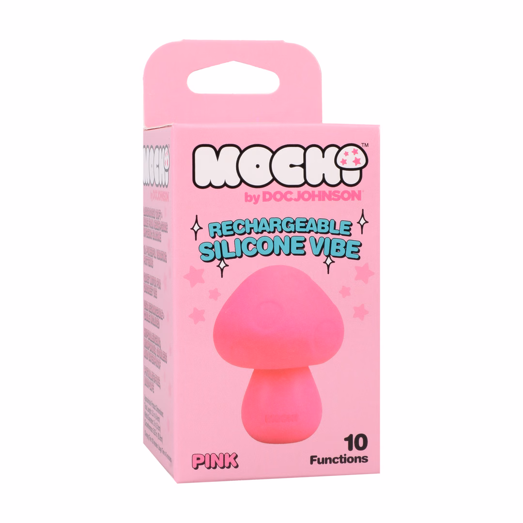 Mushroom Vibe - Rechargeable Silicone Vibrator - Pink - 2