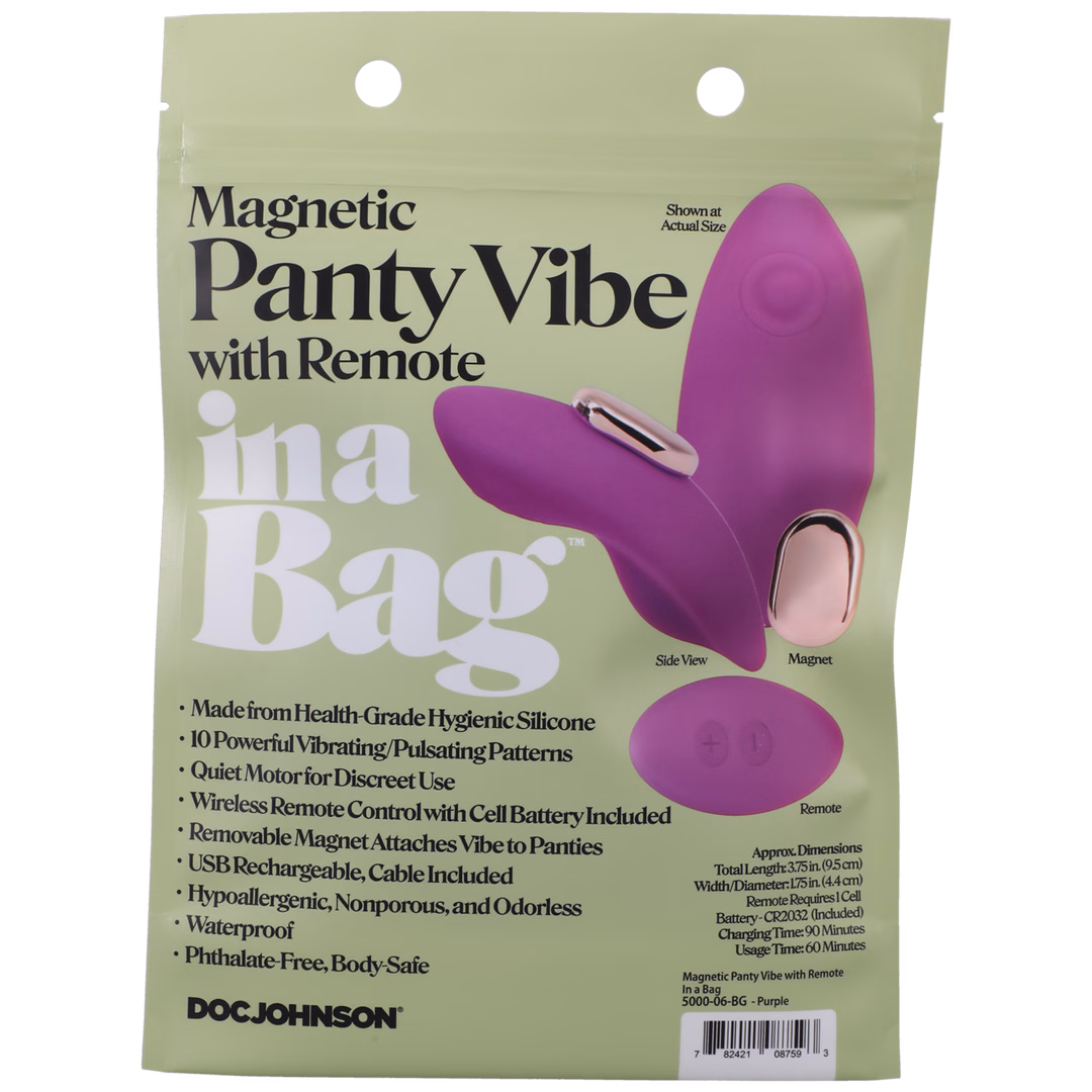 Magnetic Panty Vibe with Remote - Purple - 3