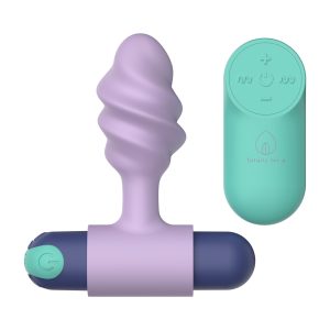Twister - 2 in 1 Butt Plug with Rechargable Bullet - Multicolor