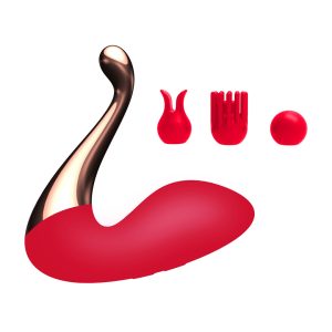 The Queen Stiletto - Dual Stim Clitoral Vibrator - Red