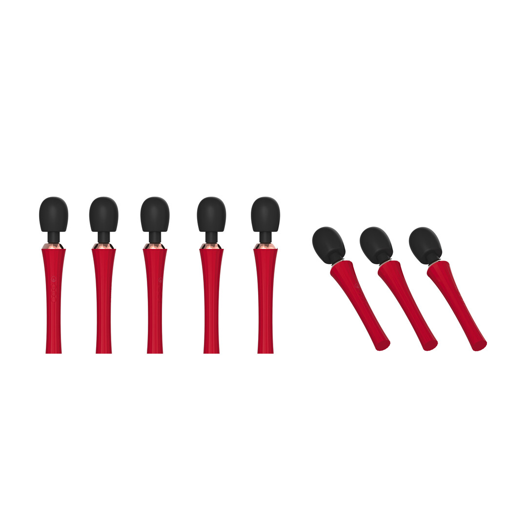 The King - Powerfull Wand Vibrator - Red/Black - Image 5
