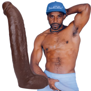 Brickzilla - Realistic ULTRASKYN Dildo - 13 / 33 cm - Chocolate