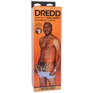 Dredd - Realistic ULTRASKYN Dildo - 13.5 / 34 cm - Chocolate - 2