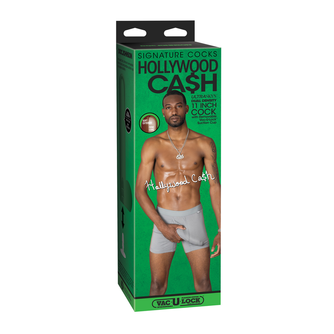 Hollywood Cash - Realistic ULTRASKYN Dildo - 11 / 29 cm - Chocolate - Image 2