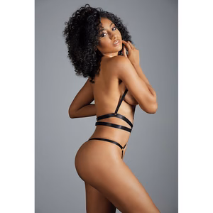 Izabel - Open Teddy with Straps - One Size - 2
