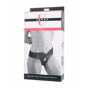 Bella - Adjustable Velvet Padded Strap-On Dildo - 2