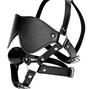 Eye Mask Harness with Ball Gag