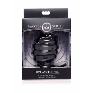 Hive Ass Tunnel – Silicone Ribbed Hollow Anal Plug – Large – 2 Hive Ass Tunnel - Silicone Ribbed Hollow Anal Plug - Large - 2
