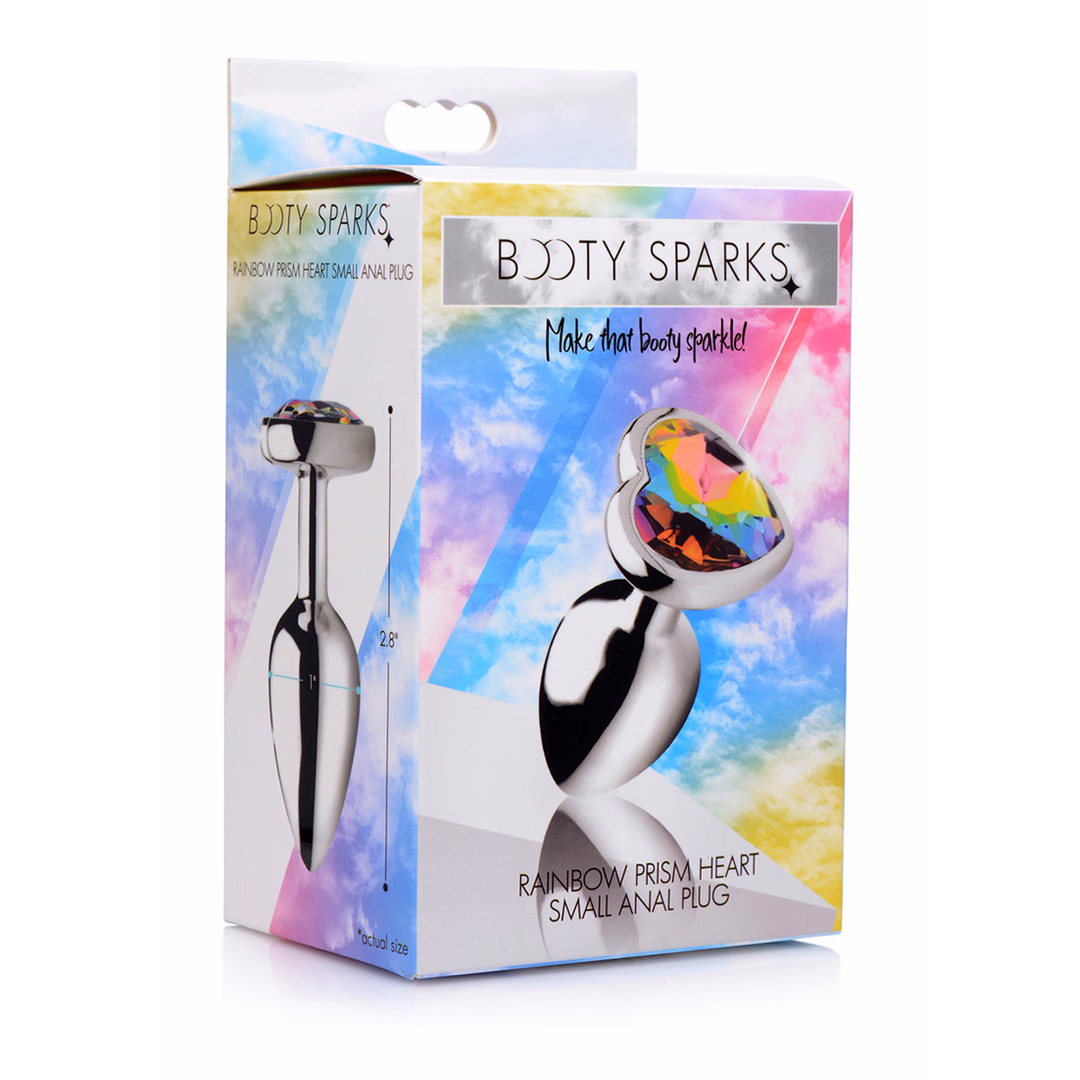 Rainbow Prism - Heart Butt Plug - Small - 2