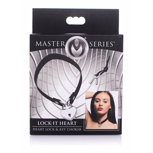 Lock-It - Choker with Heart Lock and Key - 2