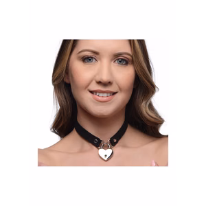 Lock-It - Choker with Heart Lock and Key