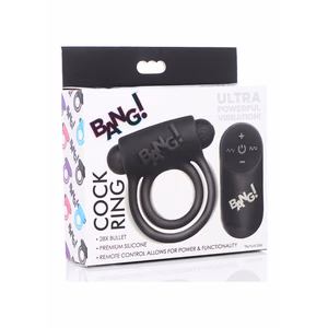 Silicone Cockring and Bullet with Remote Control - 2
