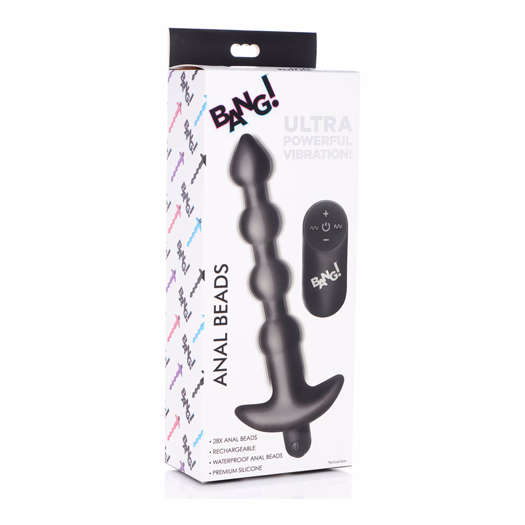 Vibrating Silicone Anal Beads and Remote Control - 2