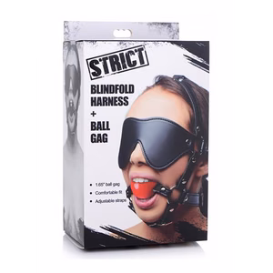ST Blindfold Harness with Ball Gag - 2