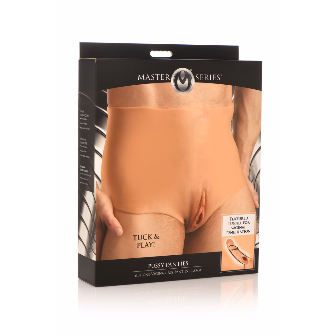 Pussy Panties - Silicone Vagina and Ass Panties - L - 2