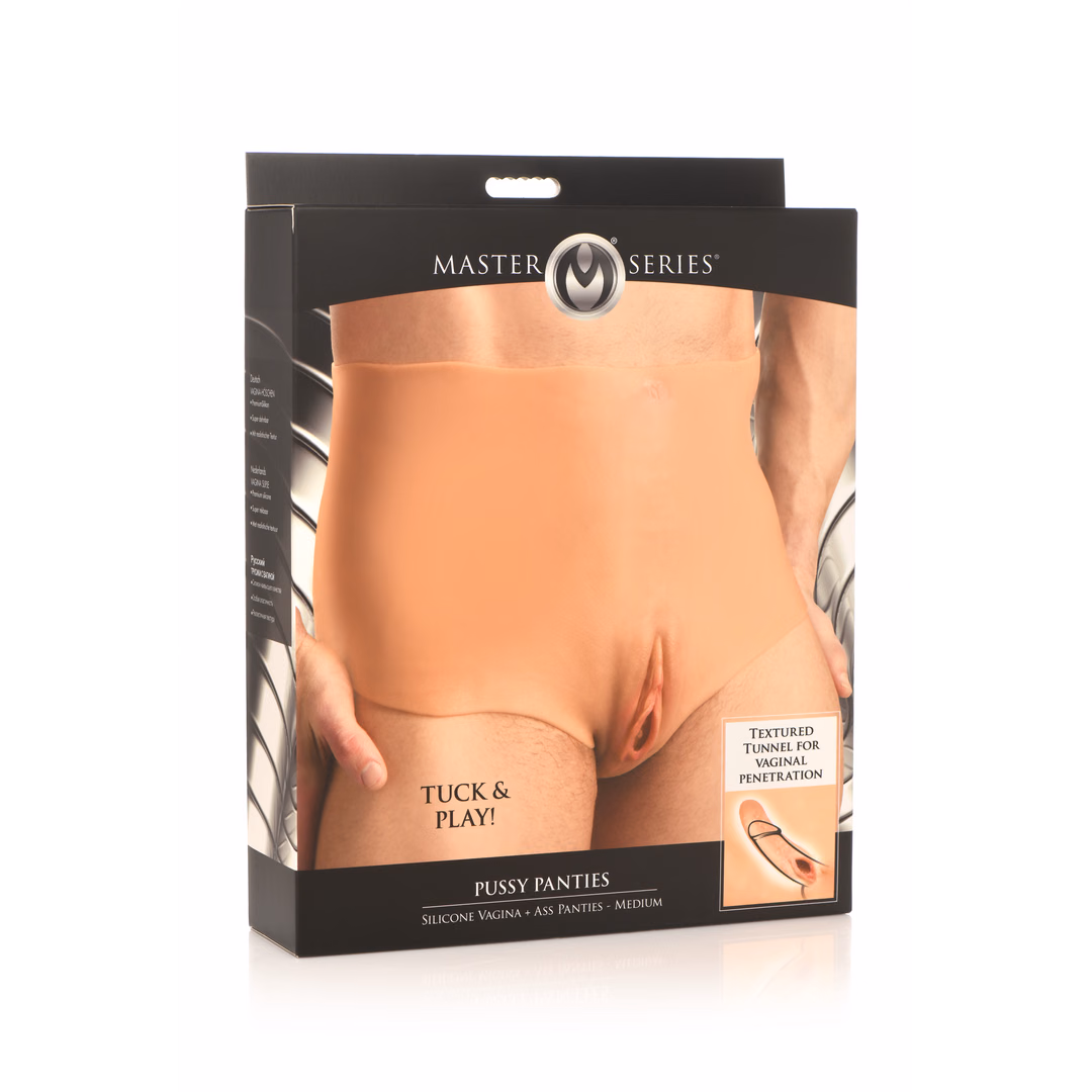 Pussy Panties - Silicone Vagina and Ass Panties - M - 2