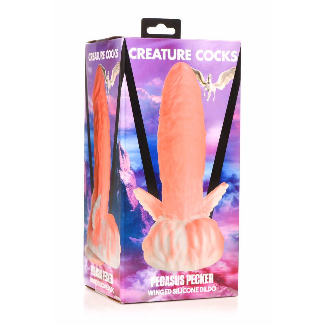 Pegasus - Pecker Winged Silicone Dildo - Pink - 2