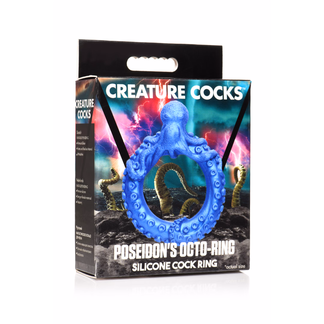Poseidon's Octo-Ring - Silicone Cock Ring - Blue - 2