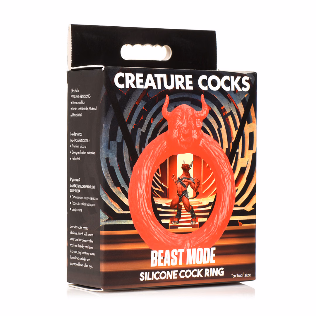 Beast Mode - Silicone Cock Ring - Red - 2