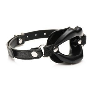 Juicy Lips - Silicone Open Mouth Gag - Black