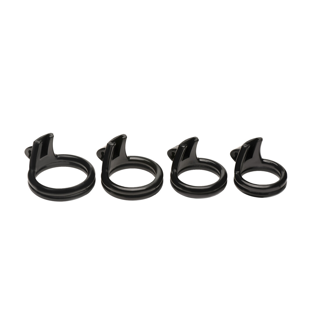 Hard Stop - Double Ring Chastity Cage - Black - Image 4