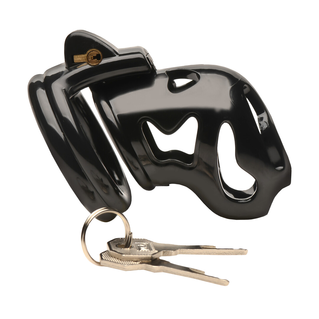 Hard Stop - Double Ring Chastity Cage - Black
