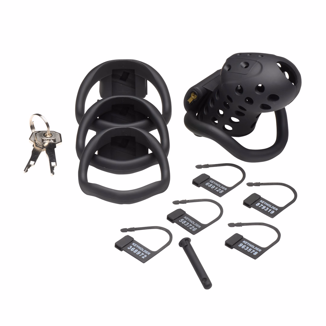Lock Down - Chastity Cage - Black - 5