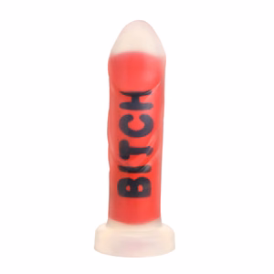 BITCH - Silicone Dildo - Red