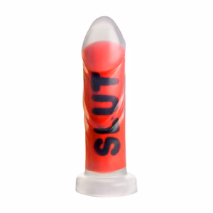 SLUT - Silicone Dildo - Red