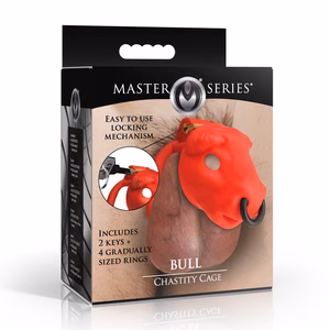 Bull - Chastity Cage - Red - 2